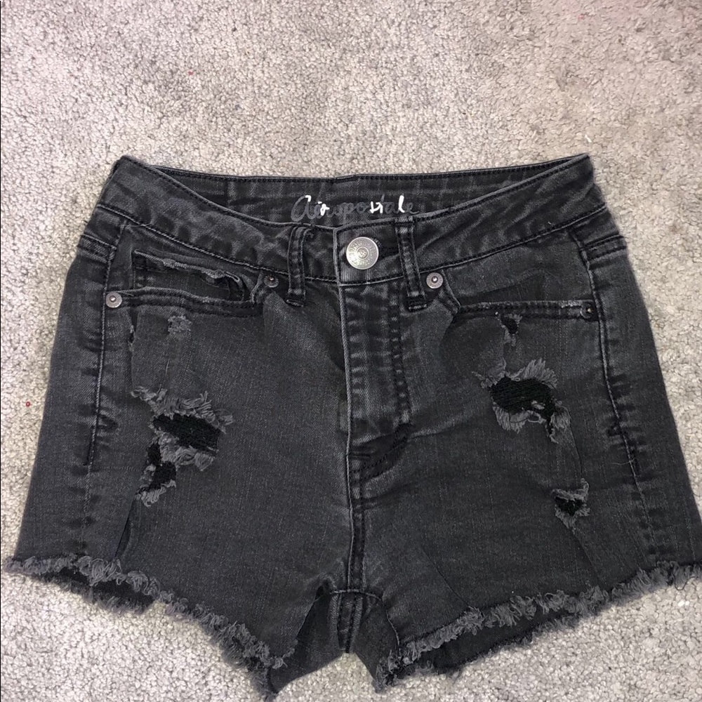 Aeropostale black jean shorts